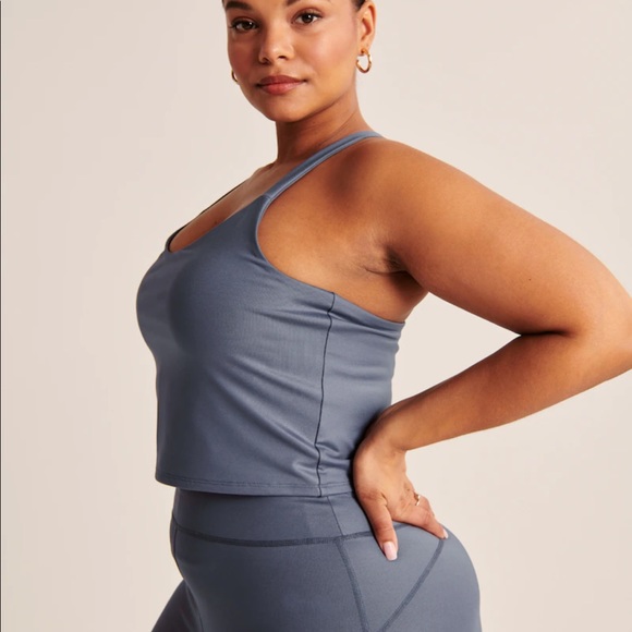 ABERCROMBIE Sheen V-Neck Racerback Tank NWT - Picture 4 of 10